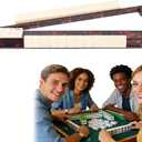 CANIPHA 4pcs Tortoise Mahjong Racks with Pushers, Stylish Tile Holders for American Mahjong, ABS Game Night Accessories, for Women & Players