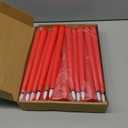 Macarrie 24 Packs Flameless Taper Candles Battery Operated Fake 11 Inch Long Candlelight LED Flameless Candlesticks Flickering Tapered for Christmas Church Prayer New Year Wedding(Red)