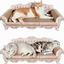 Extra Large Sofa Shaped Cat Scratcher Bed - 31.5 Inches Infinity Durable Corrugated Cardboard Cats Lounge, Modern Stylish Bed,Luxury Scratching Board Couch Scratcher,Protects Furniture