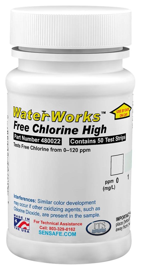 Industrial Test Systems 480022 WaterWorks Free Chlorine HR Test, Exp 08/31/2026