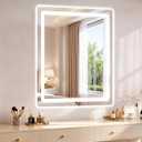 BEAUTYPEAK 24"x32" LED Bathroom Mirror with Lights, Backlit + Front Lit, Anti-Fog, Lighted Bathroom Mirror for Wall, HD Shatterproof Tempered Glass, Dimmable, Memory Function (Horizontal/Vertical)