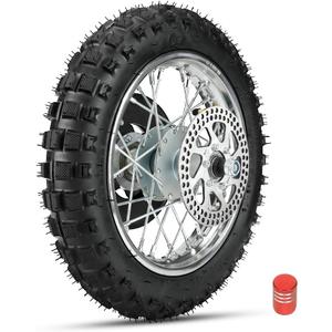 FVRITO Rear Wheel Assembly Replacement for Razor MX500 MX650 SX500 Mini Dirt Rocket Bike 2.50-10 2.50x10 Tire Tube Rim Chain Sprocket Axle Brake Rotor Parts