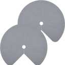 DoubleFill 2 Pack 26 Inch Lazy Susan Shelf Liner Silicone Shelf Liner Non Adhesive Circle Kitchen Liners Non Slip Cabinet Liners for Drawer Refrigerator Cupboard Cabinet Organizers(Gray)