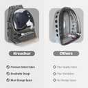 Bird Backpack Carrier Travel Cage with Perch, Tray and Breathable Clear Window, Bird Travel Cage for Cockatiel Caique Conure Quaker, for Vetting Camping Hiking (Grey)