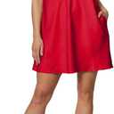 Laundry by Shelli Segal Women's Asymmetrical Cowl Neck Mini Dress (16, Poppy Red)