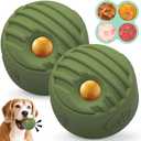 Interactive Dog Toy for Large Dogs (20-140 lbs) 2PACK- Durable Freezable Rubber Chew Toy, Mint Scent, Anxiety Relief Puzzle, Treat Dispenser, Easy to Clean, Long-Lasting, Low-Mess Design