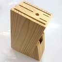 Wooden Knife Block Countertop Knife Holder Knife Organizer with Scissors-Slot for Kitchen