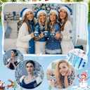 300 Pcs Focal Beads for Pens AB Color Acrylic 3D Focal Colorful Beads Bulk Round Rhinestone Spacer for Beadable Pen Keychain Making Jewelry Bracelet Necklace Charms Crafts (Winter Style)