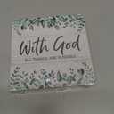 Bible Verse Desk Decor Signage for Office Home, With God All Things are Possible, Wooden Sign 5x5 Inches