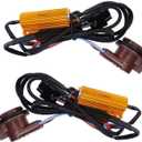 Fiknonk2 PCS Car 3157 Brake Light Resistor Decoders, LED Resistor Turn Signal Error Decoding Harness, 50W 6 Ohm LED Resistor Load Harness Decoders, for T20/3157/4157 Light Bulb (Multicolored)