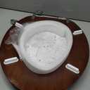 Angel Shield Elongated Wood Toilet Seat with Quiet Close,Easy Clean,Quick-Release Hinges(Elongated,Dark Walnut) (Elongated-18.5")