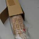 LazBlinds No Tools No Drill Cordless Bamboo Roman Shades, Light Filtering Window Treatment, Roll Up Bamboo Blinds for Window 34'' W x 64'' H, Brown