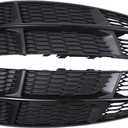 NewYall Front Bumper Honeycomb Left and Right Fog Light Grille Cover Trim Bezel for Audi A6 Quattro S6 C7 S-Line 2016 2017 2018