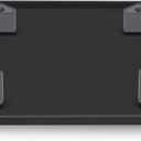 Mini Fridge Mat 23.6x23.6 Inch - Silicone Refrigerator Drip Tray 4 Antivibration Stabilizer Support Feet Under Fridge Floor Protector for Small Freezer/Washer (Black) (Gray)