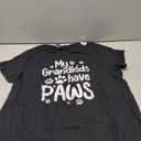 My Grandkids Have Paws Funny Dog Cat Grandma Grandmother T-Shirt, Black, Size XL