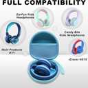 Kids Headphones Case Compatible with JBL Junior 320 / Junior JR 320BT / iClever BTH12 / HS19 / BTH26 / JoySpark-T5 / Candy Bila BH03 / EarFun/IMYB/MIDOLA MD-B01/Noot Kids Headphones, Green (Case Only)