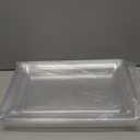 6-Pack 14" x 9" Clear Large Plastic Serving Trays, Reusable Serving Platters for Dessert, Fruit, Snacks, Cookies, Heavy Duty Food Serving Tray for Kitchen, Party