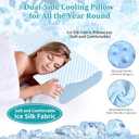 Neck Pillow Memory Foam Pillows - Cooling Neck Support Pillow for Pain Relief, Ergonomic Cervical Pillow for Sleeping, Orthopedic Contour Bed Pillow for Side, Back & Stomach Sleepers