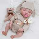 Realistic Reborn Baby Dolls - 18 Inch Vinyl Full Body Real Life Doll with Realistic Vein Details, Includes Accessories, Gift for Girls 3+ Years Old