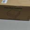 Patio Chair Cushions 17 x 16 x 3 Inch Waterproof Outdoor Seat Cushions for Patio Furniture, Outdoor Sofa Couch Pads with Ties & Handle, Set of 2, Cream