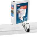 Avery Heavy-Duty View 3 Ring Binder, 4" One Touch Slant Rings, 760-Sheet Capacity, 4.5 Inch Wide Spine, Great for Home, School Supplies, Office, or Organization Needs, 1 White Binder (79704)