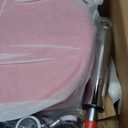 YEEZEE Rolling Stool with Wheels and Ultra Soft Cushion for Salon, Pink, 25.6 inches
