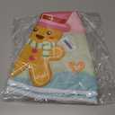 Gingerbread Christmas Tree Skirt, Pink Gingerbread Tree Skirt, Candyland Christmas Decorations for Funny Holiday Party Indoor Decoration Home Decor