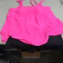 Tempt Me Plus Size Tankini Swimsuits - Women Two Piece Tankini Top with Shorts Flowy Swimsuit 2025 Bathing Suits (Hot Pink)