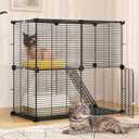 YITAHOME Indoor Cat Cage 2 Tier Kitten Cage, Versatile DIY Playpen for Cats, Small Animals, for Home, RV Travel, and Camping (28.0"L x 14.1"W x 28.0"H)