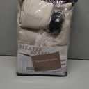 PleatedDrapes Light Cream Blackout Curtains 102 Inches Long for Dining Room, Petty Memory Shape Pinch Pleat Natural Linen Drapes Energy Saving Privacy Two Layer Thick Curtain for Playroom 2 Panels Set