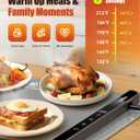 Food Warming Mat with Heat-Resistant Pad, 26X15 Inch, 6 Temperature & 6 Timer Settings, Child Lock Safety,Food Warmer Chafing Dishes for Buffet,Gatherings,Parties,Everyday Use