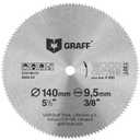5-1/ 2 Inch Carbon Steel Circular Saw Blade for Wood, Plywood, Laminate, Drywall, Plastic – 130T Wood Cutting Disc with 3/ 8 Inch Arbor from GRAFF