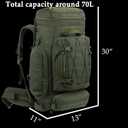 Large Internal Frame Backpack Tactical MOLLE Pack for Camping Backpacking Hunting Bushcraft Adventure 70L