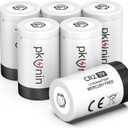 PKUNIN CR2 Battery 3V Range Finder Batteries, CR15h270 3 Volt Lithium Battery 6 Pack Long-Lasting Power for Temperature Sensor, Flashlight and More 0.61 * 1.06inches