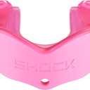 Shock Doctor Mouth Guard Sports, Hockey, Lacrosse, Baseball, Wrestling Moutguard, Gel Max Heavy Duty Protection & Custom Fit, Football Mouth Guard with Strap, Adult & Youth Mouthguard (Pink)