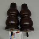 Maricome 6 Inch Replacement Furniture Legs Pre-drilled M8 Bolt Bun Feet Set of 4 Wood Legs for Sofa Couch Cabinet Mid Century High Polish Finish