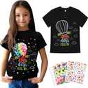 100 Days of School DIY Shirt Kit Kids 100th Day of School Shirt for Girls and Boys Craft Teacher Classroom Party(Hot Air Balloon, 5-7)