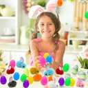 Olixmlya 36 Pack Easter Egg Fillers Plush Bunny Toys, Easter Eggs Hunts Filling Easter Basket Stuffers Stress Relief Toys Classroom for Kids Toddler Teens Boys Girls Easter Party Favor