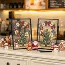 2 PCS Floating Double Picture Frame Hinged Folding, 4x6 Elegant Thin Edge Metal Real Glass Brass Photo Frames for Tabletop Wall Display, Christmas Day Gift Home Decorative Art Cfafts,Vertical, Retangle, Black