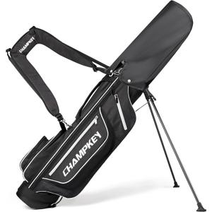 CHAMPKEY Lightweight Golf Stand Bag | Professional Pitch Golf Bag Ideal for The Driving Range, Par 3 and Executive Courses