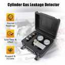 Cylinder Leak Down Tester Kit, Dual-Gauge 0-100PSI/700kPa CLD200M Cylinder Gas Leakage Detector 10-18mm Spark Plugs Gas Engine Diagnostic Tool, Black