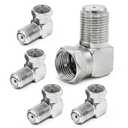 Coaxial Cable Right Angle Connector [5 Pack], Female to Male Adapter Right Angle Coax Connector F Male to Female Coaxial RG6 Adapter for Coax Cable and Wall Plates Coax 90.