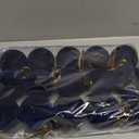 Liliful 15 Pcs Velvet Christmas Balls Bulk Flocked Christmas Tree Ball Ornaments Plastic Xmas Decorative Hanging Ornaments(Navy Blue) (3.15 Inch)