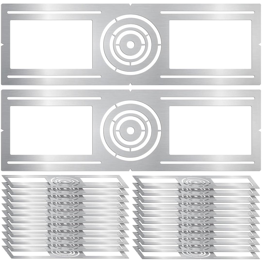 New Construction Mounting Plate, 3-4-6 Inch, LED Recessed Lighting Housing Kits, Flat Steel Rough in Bracket Fixture for LED Light Bar, 24PC Shallow Recessed Lighting Housing Plate (Silver)