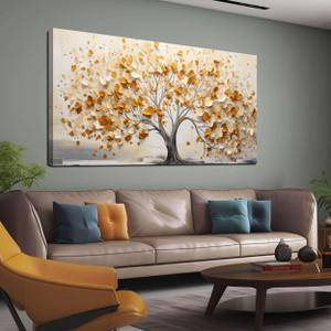 Decorative Painting Tree of Life Canvas Wall Art Pictures for Living Room Bedroom Canva Wall Decor Large Artwork Canvas Wall Decor Ready to Hang Artwork Print with Frame Modern Wall Art Size 29x58