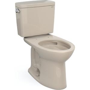 TOTO Drake Two-Piece Elongated 1.28 GPF TORNADO FLUSH Toilet with CEFIONTECT, Bone - CST776CEG#03