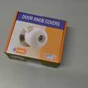 Child Safety Door Knob Cover (4 Pack) Hard-to-Remove Dual-Lock Door Handle Covers for Kids - Reusable Baby Proof Door Knob Locks - Installs Easily, No Tools Needed (White)