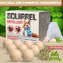 Squirrel Repellent, Natural Squirrel Deterrent for Plants, Attic & Bird Feeders, Safe for Kids & Pets, Helps Keep Squirrels Chipmunk Away from Yard & Garden 10 Balls