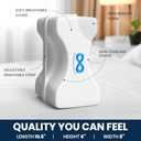 Everlasting Comfort Memory Foam Leg & Knee Pillow for Side Sleepers - Sciatica Pain Relief Leg Pillow for Side Sleeping - Adjustable Strap (White)