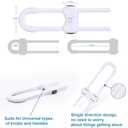 Pack of 12 - Baby Proofing Cabinet Locks Adjustable U Shaped Baby Safety Latches for Drawers, Fridge, Closet Modern Baby Proofing Cabinet Lock with Extra Secure Lock Buttons (White)